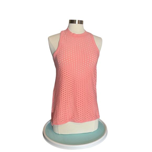 MPG Mesh Golf Workout Tank Racerback Relaxed Fit Small Pink Coral Gym Yoga Top - Picture 1 of 3